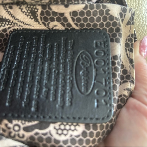 Brighton Black Shoulder Bag with Floral Embossing - Picture 6 of 9